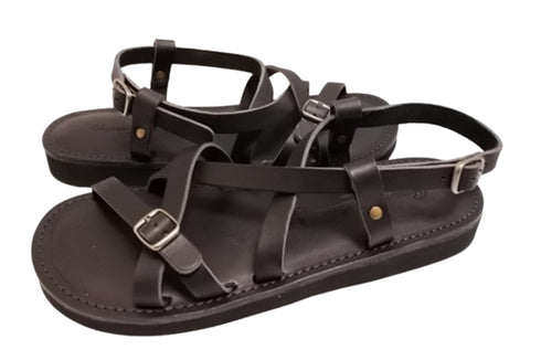 【Organic handloom GAYA ブラック】クロスストラップサンダル